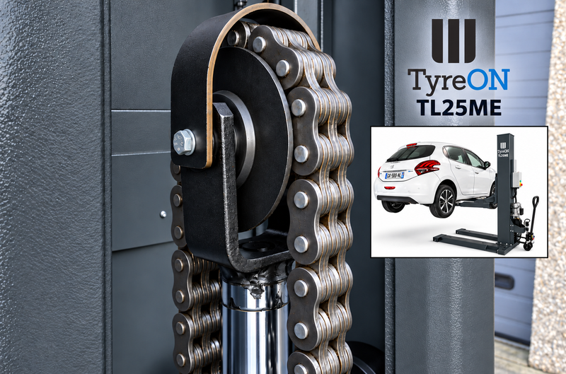 TyreON TL25ME mobiele 1-koloms autobrug – 230 V - grafiet grijs - Image 14