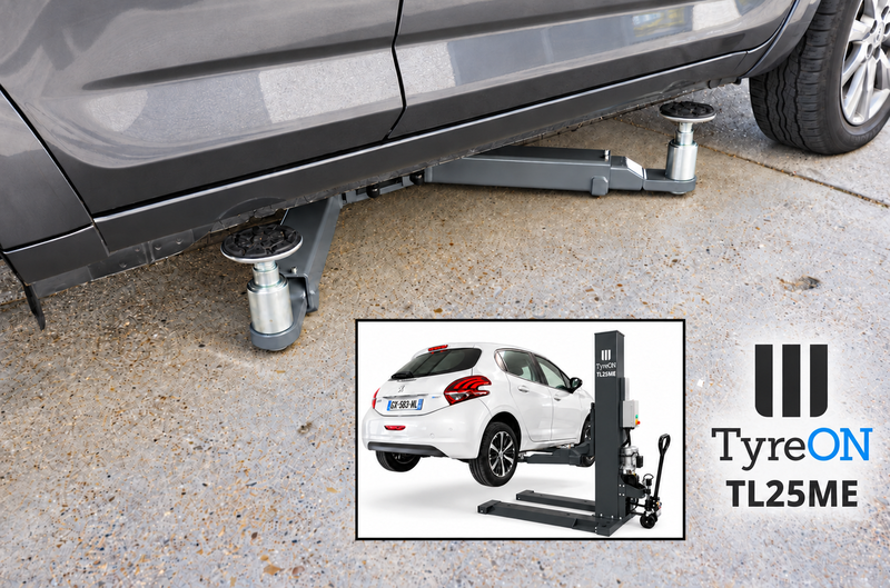 TyreON TL25ME mobiele 1-koloms autobrug – 230 V - grafiet grijs - Image 8