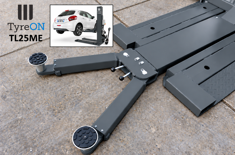 TyreON TL25ME mobiele 1-koloms autobrug – 230 V - grafiet grijs - Image 5