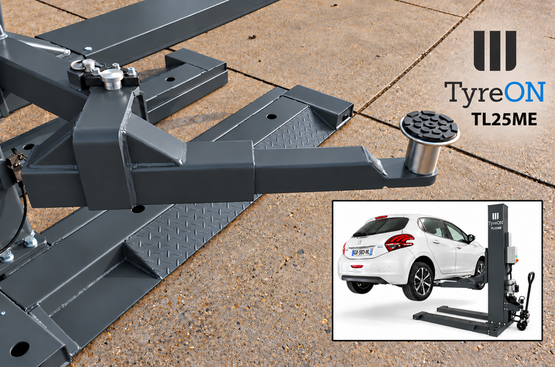 TyreON TL25ME mobiele 1-koloms autobrug – 230 V - grafiet grijs - Image 7