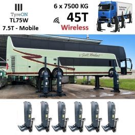 TL75W-6 45T mobiele hefkolommen - draadloos - Accu 24V DC aangedreven - 6 x 7,5 T - 3 kW per kolom