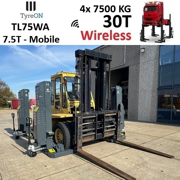 TyreON TL75WA-4 30T hefkolommen voor vrachtwagens - draadloos systeem met accu - 4 x 7,5 T - Accu 24V DC / 3 kW per kolom - Image 16