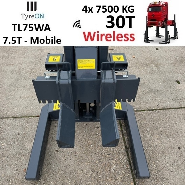 TyreON TL75WA-4 30T hefkolommen voor vrachtwagens - draadloos systeem met accu - 4 x 7,5 T - Accu 24V DC / 3 kW per kolom - Image 6
