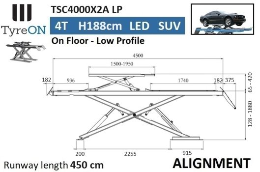 TyreON TSC4000X2A Low Profile Uitlijnbrug opbouw - Image 2