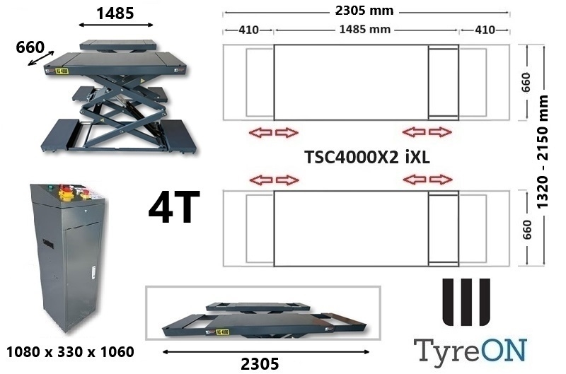 TyreON TSC4000X2 iXL - inbouw schaarhefbrug 4T schaarbrug - Image 8