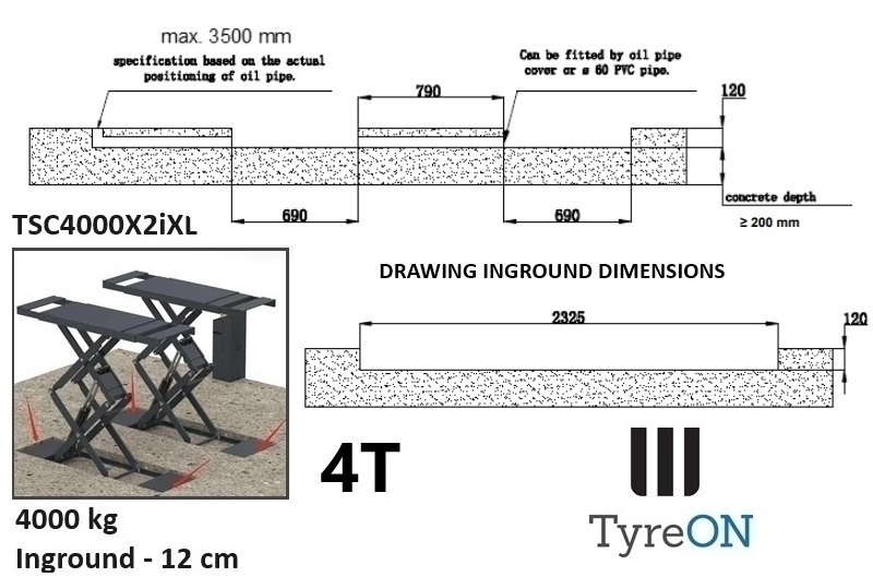 TyreON TSC4000X2 iXL - inbouw schaarhefbrug 4T schaarbrug - Image 10